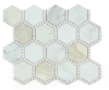 Picture of Elysium - Hexagon Mosaic Deco Calacatta Gold Honed