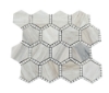 Picture of Elysium - Hexagon Mosaic Deco Wooden White Honed