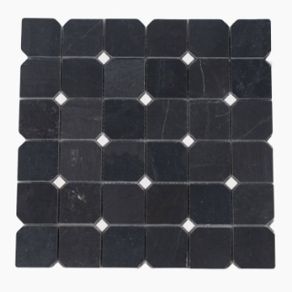 Picture of Elysium - Marble Mosaics Clipped Square Bluestone
