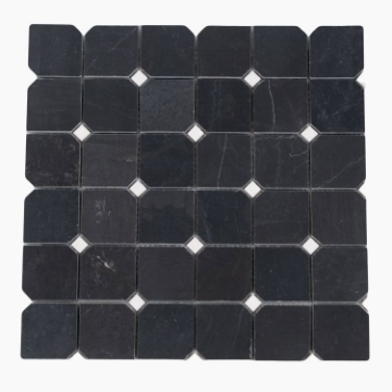 Picture of Elysium - Marble Mosaics Clipped Square Bluestone
