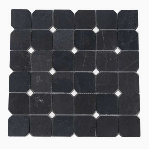 Picture of Elysium - Marble Mosaics Clipped Square Bluestone
