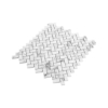 Picture of Anthology Tile - Fabrique and Nature Herringbone Mosaic Carrara Herringbone