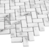Picture of Anthology Tile - Fabrique and Nature Herringbone Mosaic Carrara Herringbone