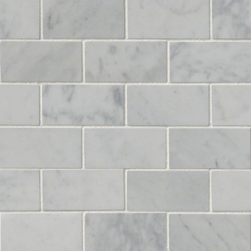 Picture of MS International - Marble Mosaics Brick 2 x 4 Polished Carrara White