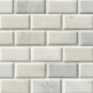 Picture of MS International - Marble Mosaics Brick 2 x 4 Polished Greecian White Beveled