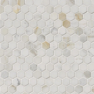 Picture of MS International - Marble Mosaics Hexagon 1 X 1 Polished Calacatta Gold