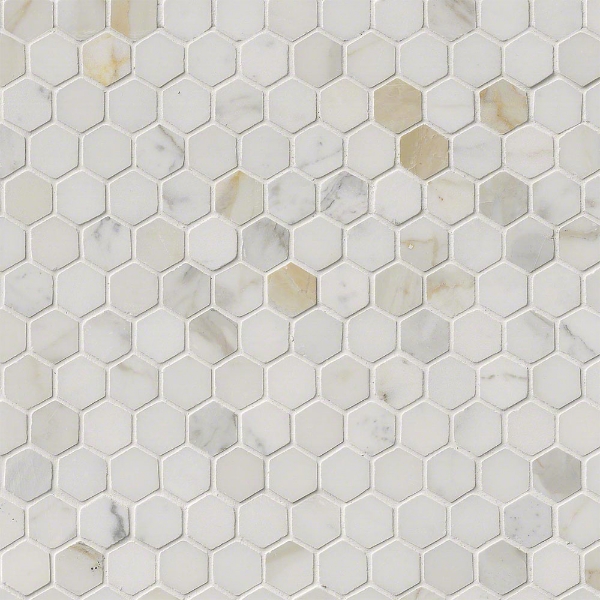 Picture of MS International - Marble Mosaics Hexagon 1 X 1 Polished Calacatta Gold