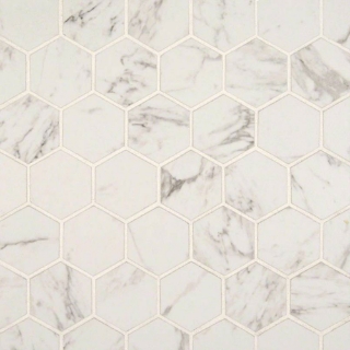 Picture of MS International - Pietra Mosaic Hexagon Carrara