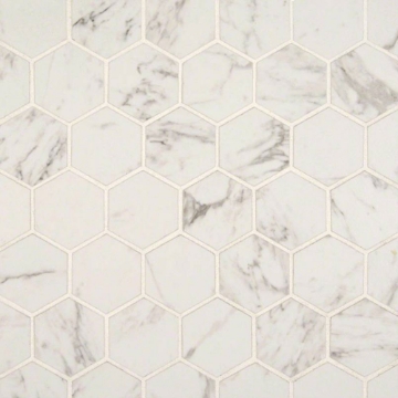 Picture of MS International - Pietra Mosaic Hexagon Carrara