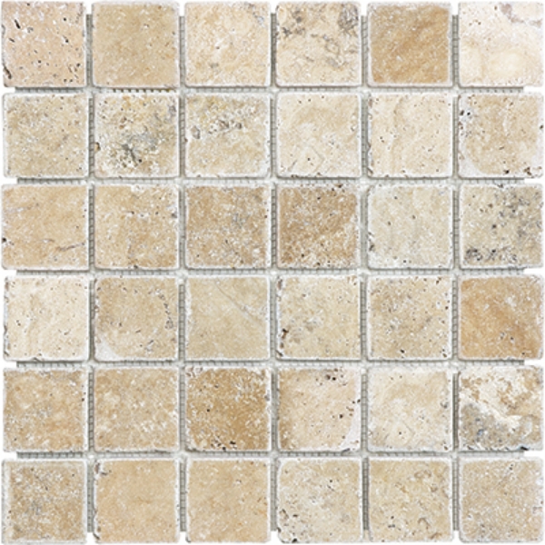 Picture of Anatolia Tile & Stone - Travertine Mosaic 2 x 2 Picasso