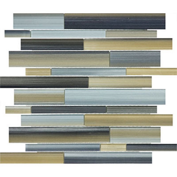 Picture of Anatolia Tile & Stone - Bliss Fusion Random Strip Mosaic Oxide