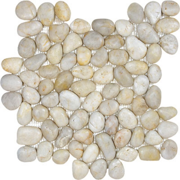 Picture of Anatolia Tile & Stone - Bliss Zen Natural Pebble Stone Mosaic Fiji Cream
