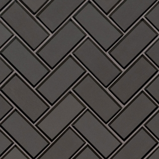 Picture of MS International - Glass Mosaic Herringbone Metallic Gray Bevel