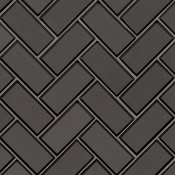 Picture of MS International - Glass Mosaic Herringbone Metallic Gray Bevel