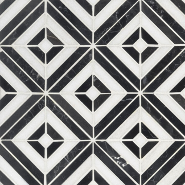 Picture of MS International - Marble Mosaic Rhombix Nero