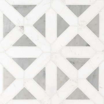 Picture of MS International - Marble Mosaics Geometrica Bianco Dolomite Geometrica