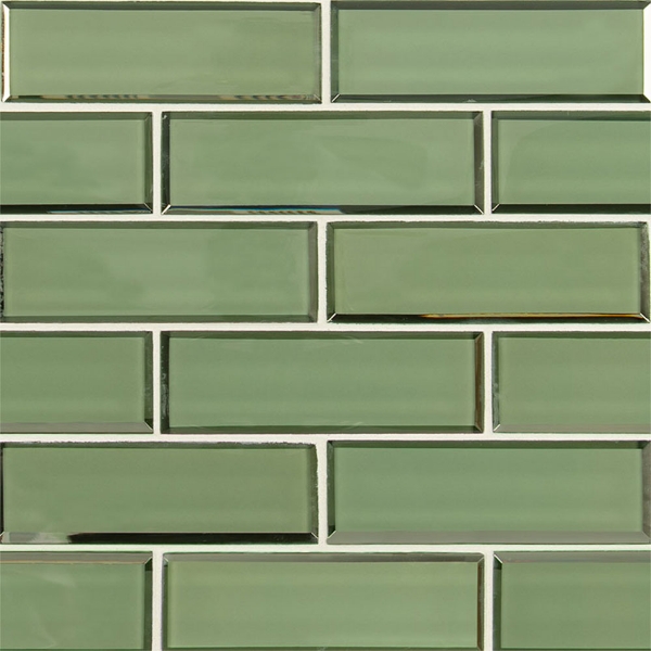 Picture of MS International - Glass Mosaic 2 x 6 Evergreen Beveled