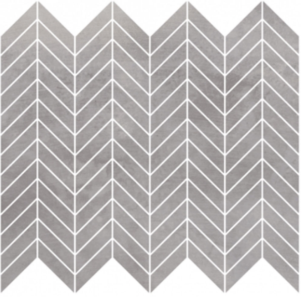 Picture of Eleganza Tiles - Metal Max Moderne Mosaic Chevron Medium Grey