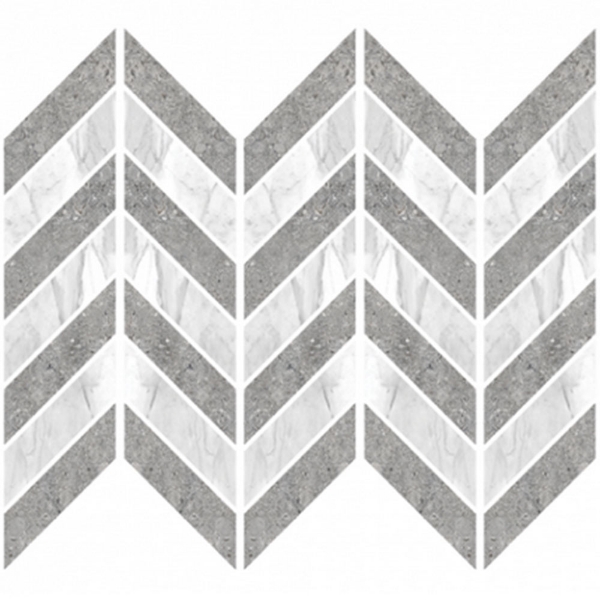 Picture of Eleganza Tiles - Marmo Vicentina Chevron Mosaic Mix