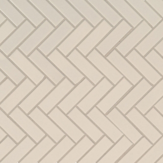 Picture of MS International - Retro Mosaic Glossy Almond Herringbone