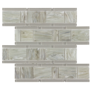 Picture of Anthology Tile - Glassique Interlude Mosaic Interlude Sepia