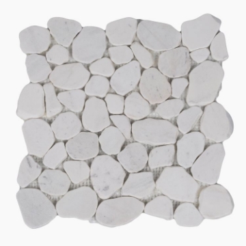 Picture of Elysium - River Stone Mosaic White