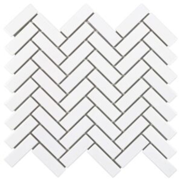 Picture of Anthology Tile - Porcelart Herringbone White Glossy