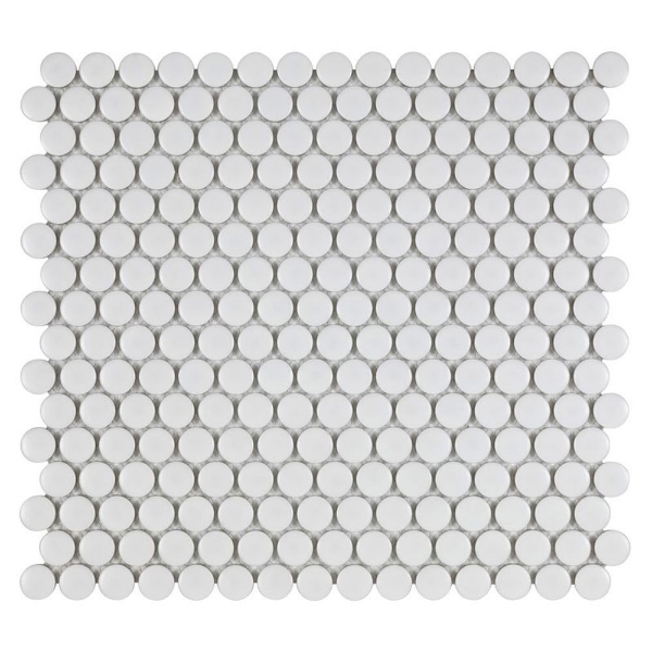 Picture of Anthology Tile - Porcelart Penny Round White Matte