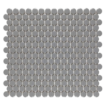 Picture of Anthology Tile - Porcelart Penny Round Grey Glossy