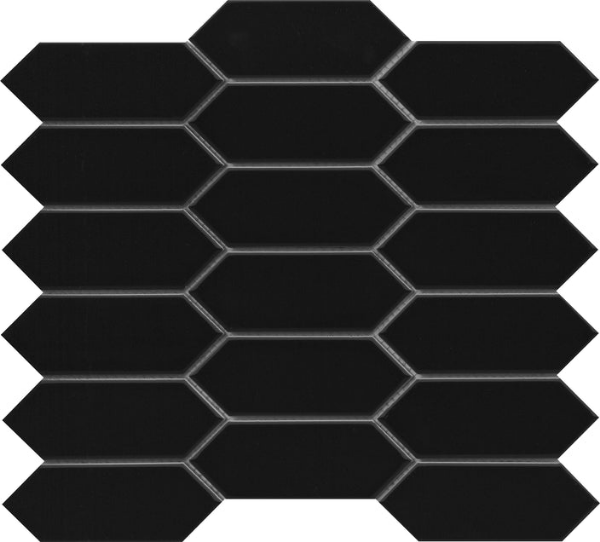 Picture of Emser Tile - Catch Picket Mosaic Black
