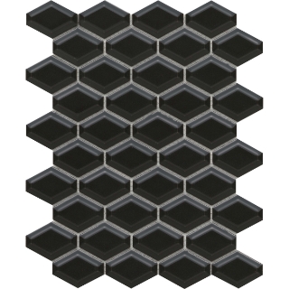 Picture of Emser Tile - Catch Mosaic Beveled Hexagon Black