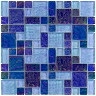 Picture of Anthology Tile - Splash Mixed Mosaic Deep Blue Seas