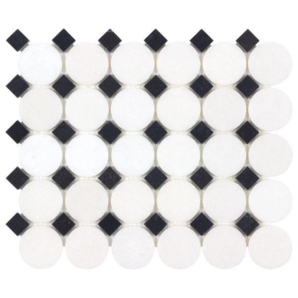 Picture of Anthology Tile - The Finish Line Buttons Mosaic Sable Black Buttons