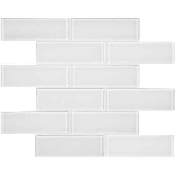 Picture of Tesoro - Element Glass Mosaic Staggered 2 x 6 Ice
