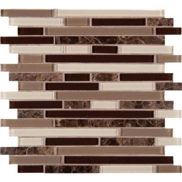 Picture of MS International - Decorative Blends Mosaic Interlocking 12 x 12 Royal Oaks Blend