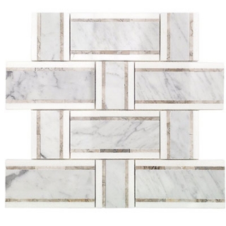 Picture of SOHO Studio Corp - Interlace White Carrara, Temple Gray & Thassos