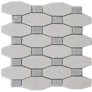 Picture of SOHO Studio Corp - Long Octagon White Thassos Blue Celeste Dot