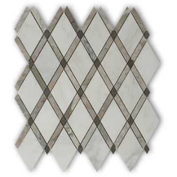 Picture of SOHO Studio Corp - Majestic Mosaic Asian Statuary Temple Gray Lagos Azul Polished