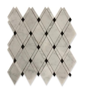 Picture of SOHO Studio Corp - Majestic Mosaic White Carrara Light Gray Black Polished