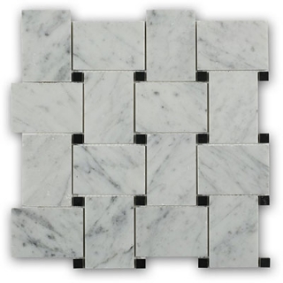 Picture of SOHO Studio Corp - Wide Weave White Carrara with Black Dot