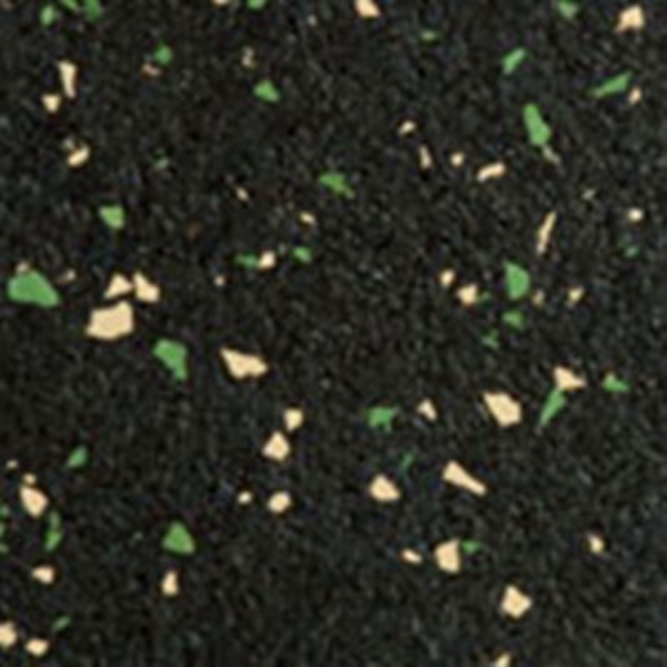 Picture of Roppe - Recoil Fitness Flooring Square Edge Tiles 10% Chip 3/8 Gauge Hunter Green Ivory