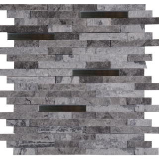 Picture of MS International - Decorative Blends Mosaic Interlocking 12 x 12 Eclipse