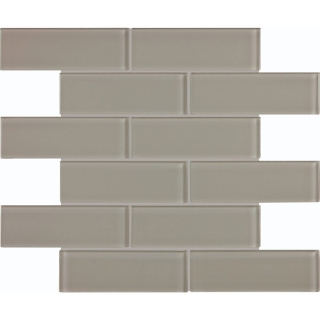 Picture of Tesoro - Element Glass Mosaic Staggered 2 x 6 Smoke