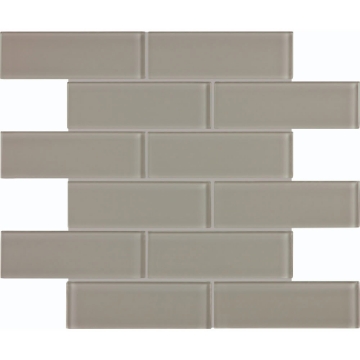 Picture of Tesoro - Element Glass Mosaic Staggered 2 x 6 Smoke