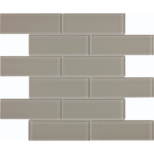 Picture of Tesoro - Element Glass Mosaic Staggered 2 x 6 Smoke