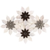 Picture of SOHO Studio Corp - Water Jet Mosaic MJ Rain Flower Wooden Beige Taupe Beige Glass
