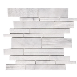 Picture of Tesoro - Contempo Random Linear Mosaic Carrara