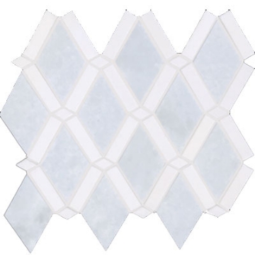 Picture of Tesoro - Metropolitan Blend Diamond Dot Mosaic Blue Celeste With Thassos Dot