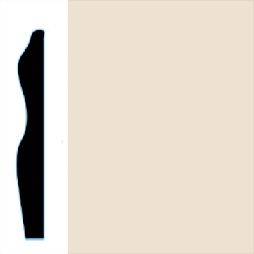 Picture of VPI Corp. - Low Dirt Retention Wallbase LDR6 3-inch Papyrus