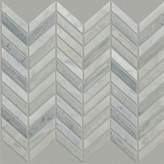 Picture of Shaw Floors - Chateau Chevron Bianco Carrara Blue Grigio